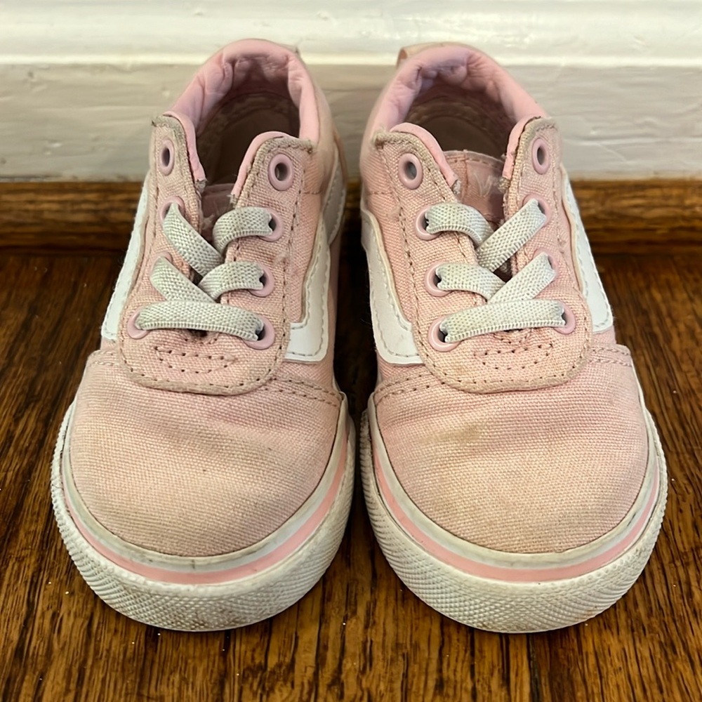 VANS PINK SLIP ON SNEAKERS TODDLER SIZE 5 SHOES